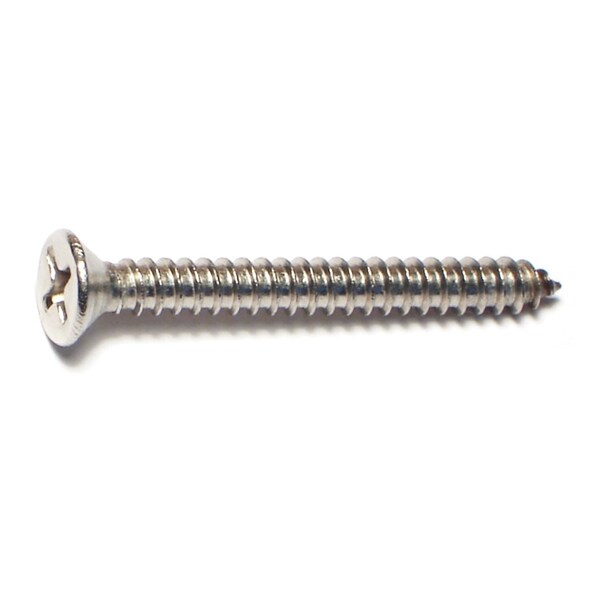 Midwest Fastener Sheet Metal Screw, #8 x 1-1/2 in, 18-8 Stainless Steel Flat Head Phillips Drive, 15 PK 63433 - main